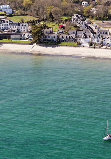 Vue mer depuis l'hôtel Belle Vue à Fouesnant